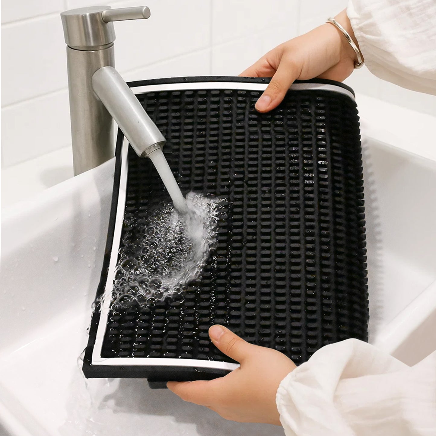 Hriiiiya Premium Bar Mat 18"x12" Coffee Mat, Dish Drying Mat, Durable & Stylish Service for Spills,Coffee,Bars,Restaurants,Counter Top Dish Drying Mat,Glass