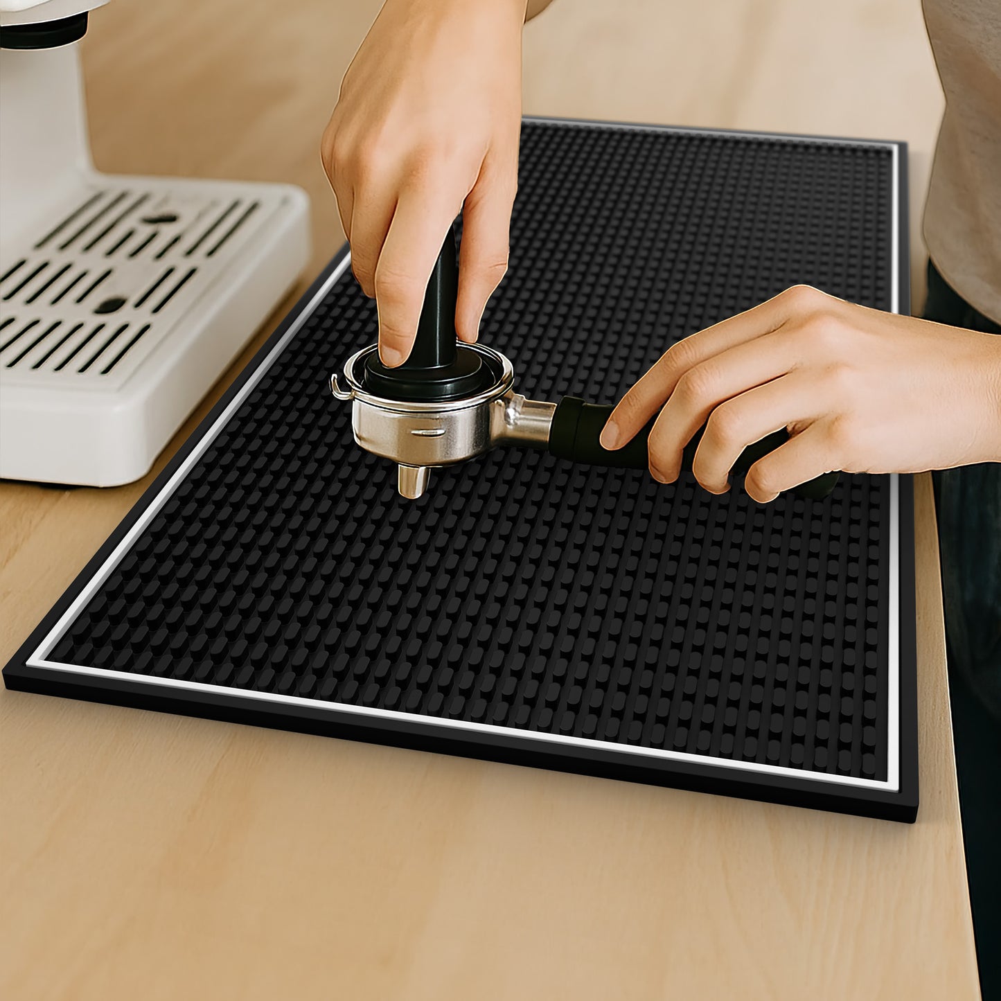 Hriiiiya Bar Mat 24"x12" Coffee Mat, Dish Drying Mat for Bars,Restaurants,Counter,Glass