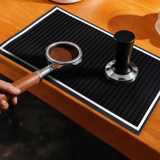 Hriiiiya Premium Bar Mat 18"x12" Coffee Mat, Dish Drying Mat, Durable & Stylish Service for Spills,Coffee,Bars,Restaurants,Counter Top Dish Drying Mat,Glass
