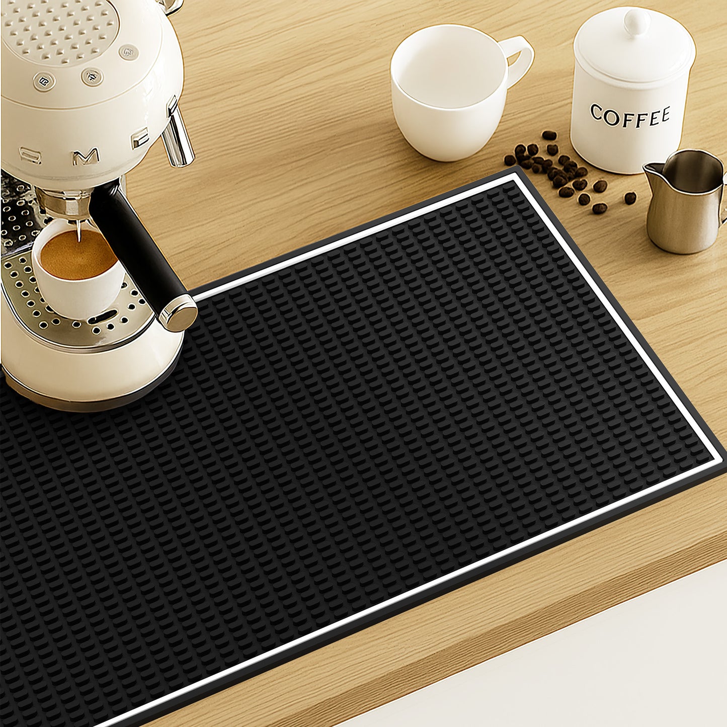Hriiiiya Bar Mat 24"x12" Coffee Mat, Dish Drying Mat for Bars,Restaurants,Counter,Glass