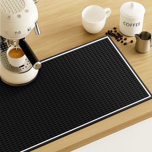 Hriiiiya Bar Mat 24"x12" Coffee Mat, Dish Drying Mat for Bars,Restaurants,Counter,Glass
