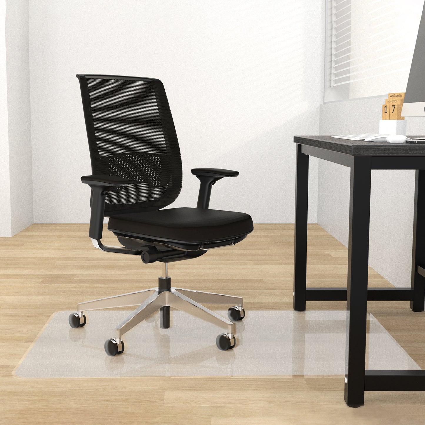 Plastic Chair Mat for Hardwood Floor, 36"x 48" Office Chair Mat for Home, Floor Protector Mat for Desk Chair for Home