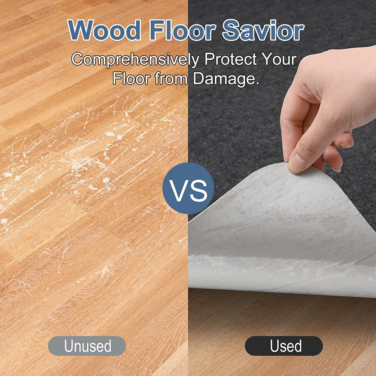 Chair Mat for Hardwood Floor,55" x 35"Office Chair Mats,Floor Protector For Desk Chair,Dark Grey