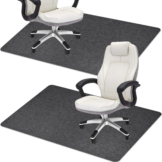 2Pack Chair Mat for Hardwood Floor,55" x 35"Office Chair Mats,Floor Protector For Desk Chair,Black