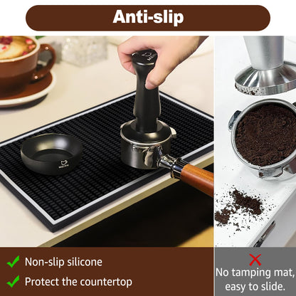 Hriiiiya Premium Bar Mat 18"x12" Coffee Mat, Dish Drying Mat, Durable & Stylish Service for Spills,Coffee,Bars,Restaurants,Counter Top Dish Drying Mat,Glass