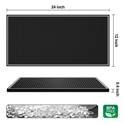 Hriiiiya Bar Mat 24"x12" Coffee Mat, Dish Drying Mat for Bars,Restaurants,Counter,Glass
