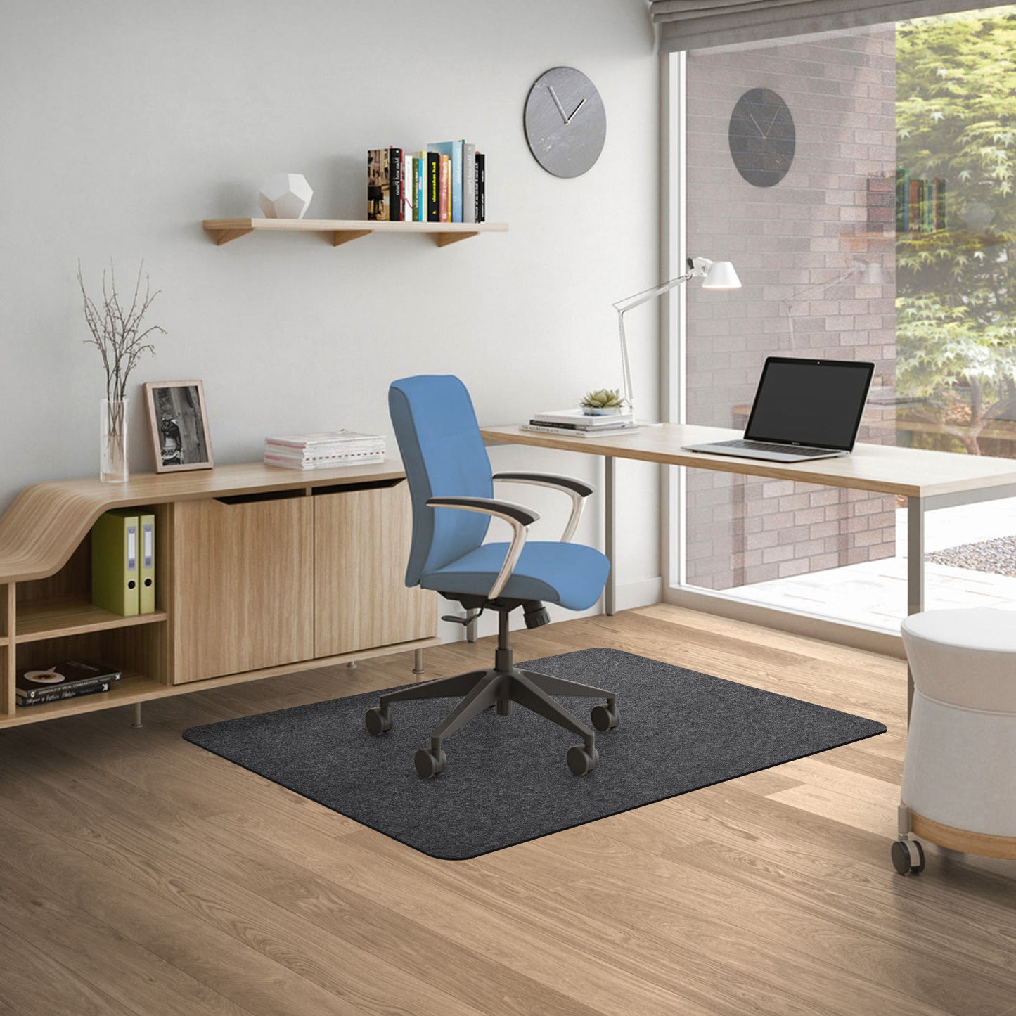 2Pack Chair Mat for Hardwood Floor,55" x 35"Office Chair Mats,Floor Protector For Desk Chair,Black