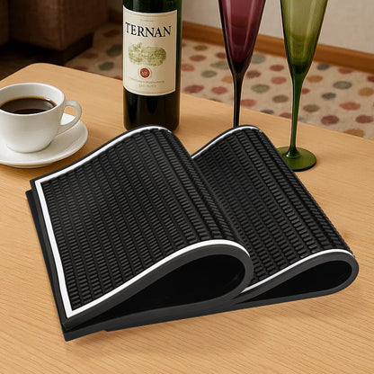 Hriiiiya Premium Bar Mat 18"x12" Coffee Mat, Dish Drying Mat, Durable & Stylish Service for Spills,Coffee,Bars,Restaurants,Counter Top Dish Drying Mat,Glass