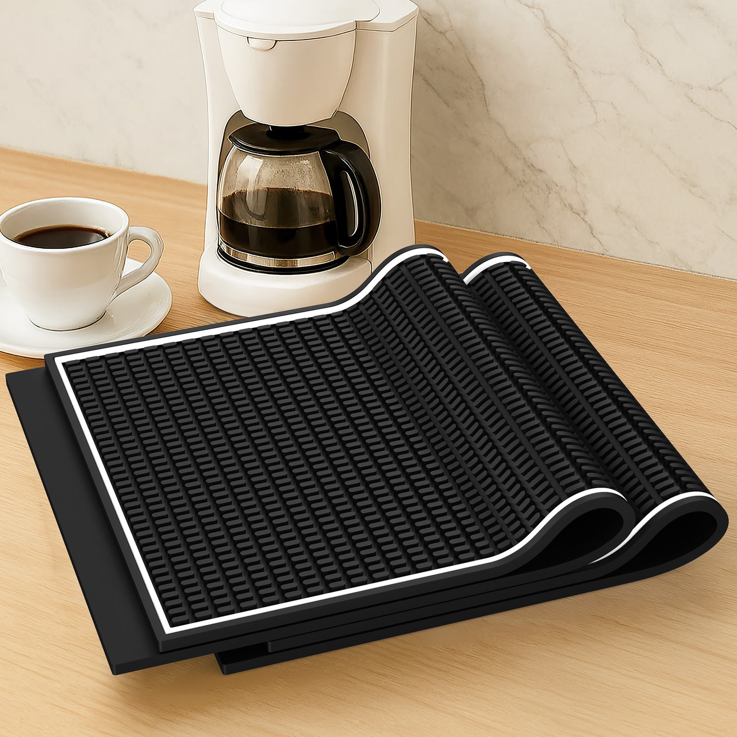 Hriiiiya Bar Mat 24"x12" Coffee Mat, Dish Drying Mat for Bars,Restaurants,Counter,Glass