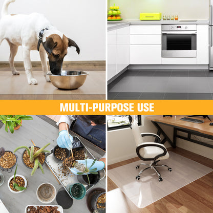 2PCS Plastic Chair Mat for Hardwood Floor, 36"x 48" Office Chair Mat for Home, Floor Protector Mat for Desk Chair for Home