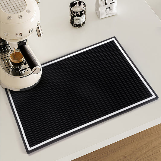 Hriiiiya Premium Bar Mat 18"x12" Coffee Mat, Dish Drying Mat, Durable & Stylish Service for Spills,Coffee,Bars,Restaurants,Counter Top Dish Drying Mat,Glass