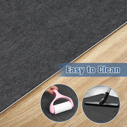 2Pack Chair Mat for Hardwood Floor,55" x 35"Office Chair Mats,Floor Protector For Desk Chair,Black