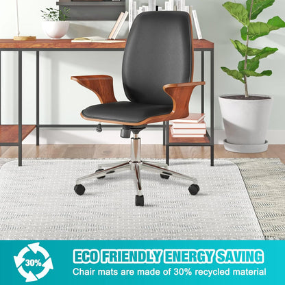 PVC Office Chair Mat for Carpets,36"x48" Clear Computer Desk Chair Mat for Low Carpeted Floors, Thick and Sturdy Carpet Protector