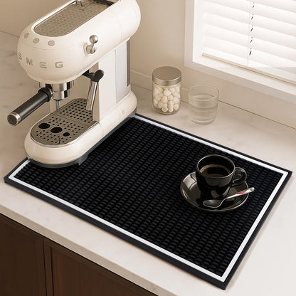 Hriiiiya Premium Bar Mat 18"x12" Coffee Mat, Dish Drying Mat, Durable & Stylish Service for Spills,Coffee,Bars,Restaurants,Counter Top Dish Drying Mat,Glass