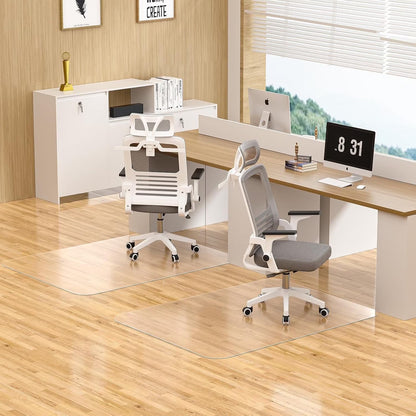 2PCS Plastic Chair Mat for Hardwood Floor, 36"x 48" Office Chair Mat for Home, Floor Protector Mat for Desk Chair for Home